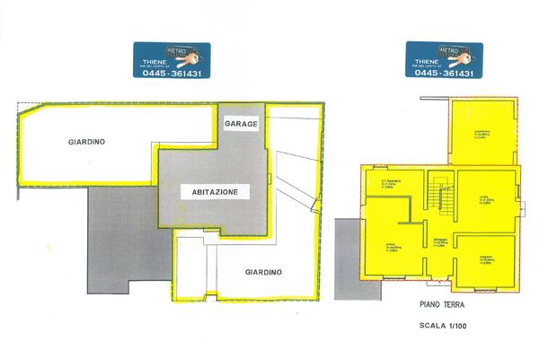 planimetria piano terra - UNIFAM. AFFIANCATA THIENE (VI) NORD 